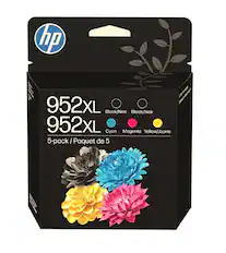 hp
952XL Black/Noir
952XL Cyan Magenta Yellow/Jaune
5-pack / Paquet de 5
