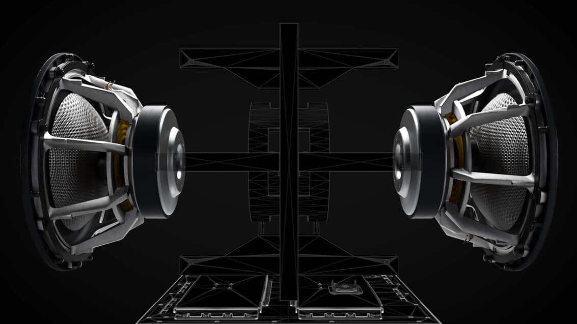 Alt View 11. Bowers & Wilkins - DB Series Dual 10" Powered Subwoofer - Satin white.