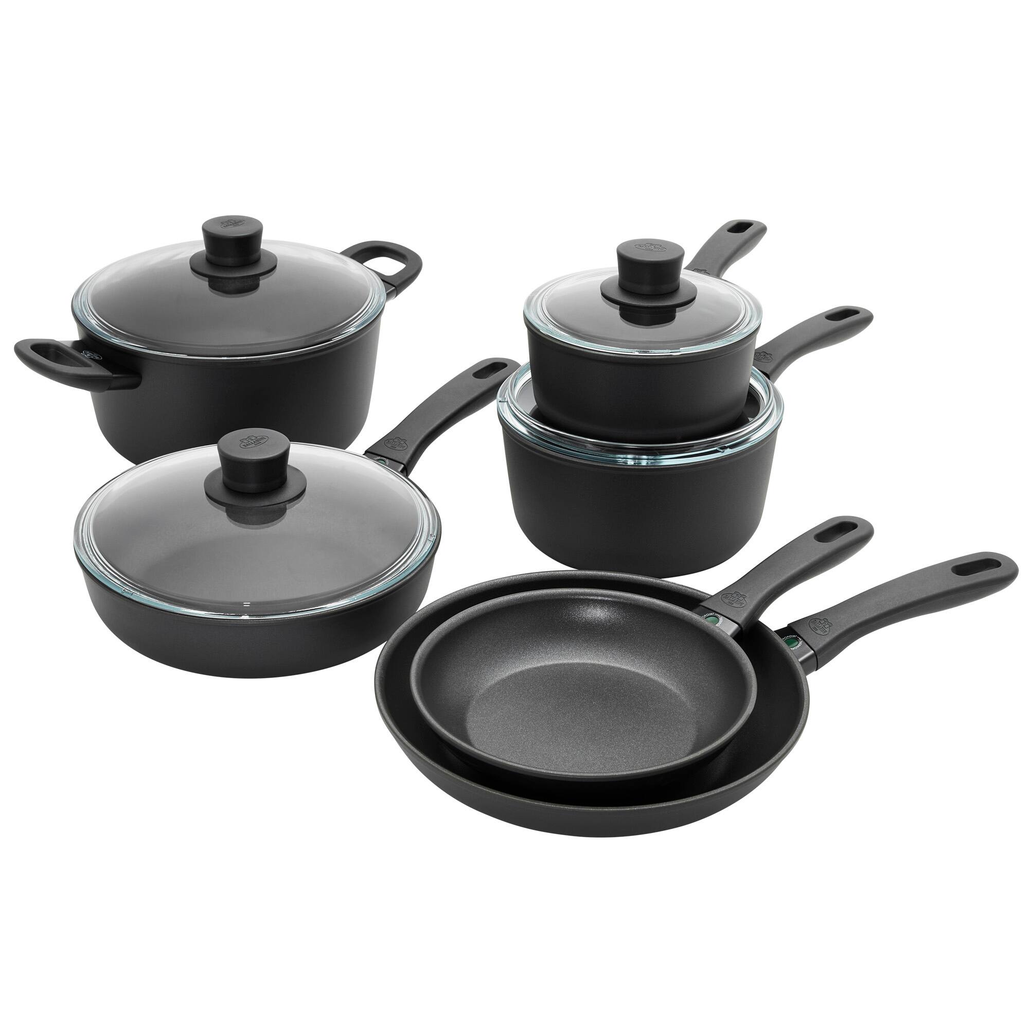 Ballarini - Avola by HENCKELS 10-pc Aluminum Nonstick Cookware Set - Black