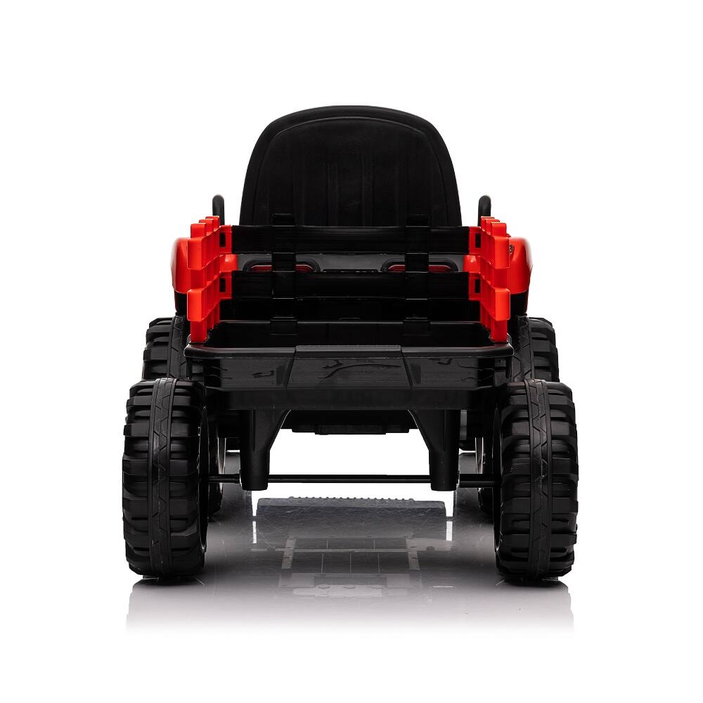 Alt View 6. Ropilly - Ropilly 24V Ride On Tractor with Trailer, 400W Electric Tractor Toy, Kids Ride On Car with Remote Control, Red.