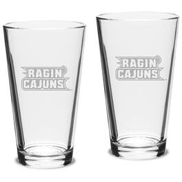 Jardine - Louisiana Ragin' Cajuns 16oz. 2-Piece Classic Pub Glass Set - Multicolor