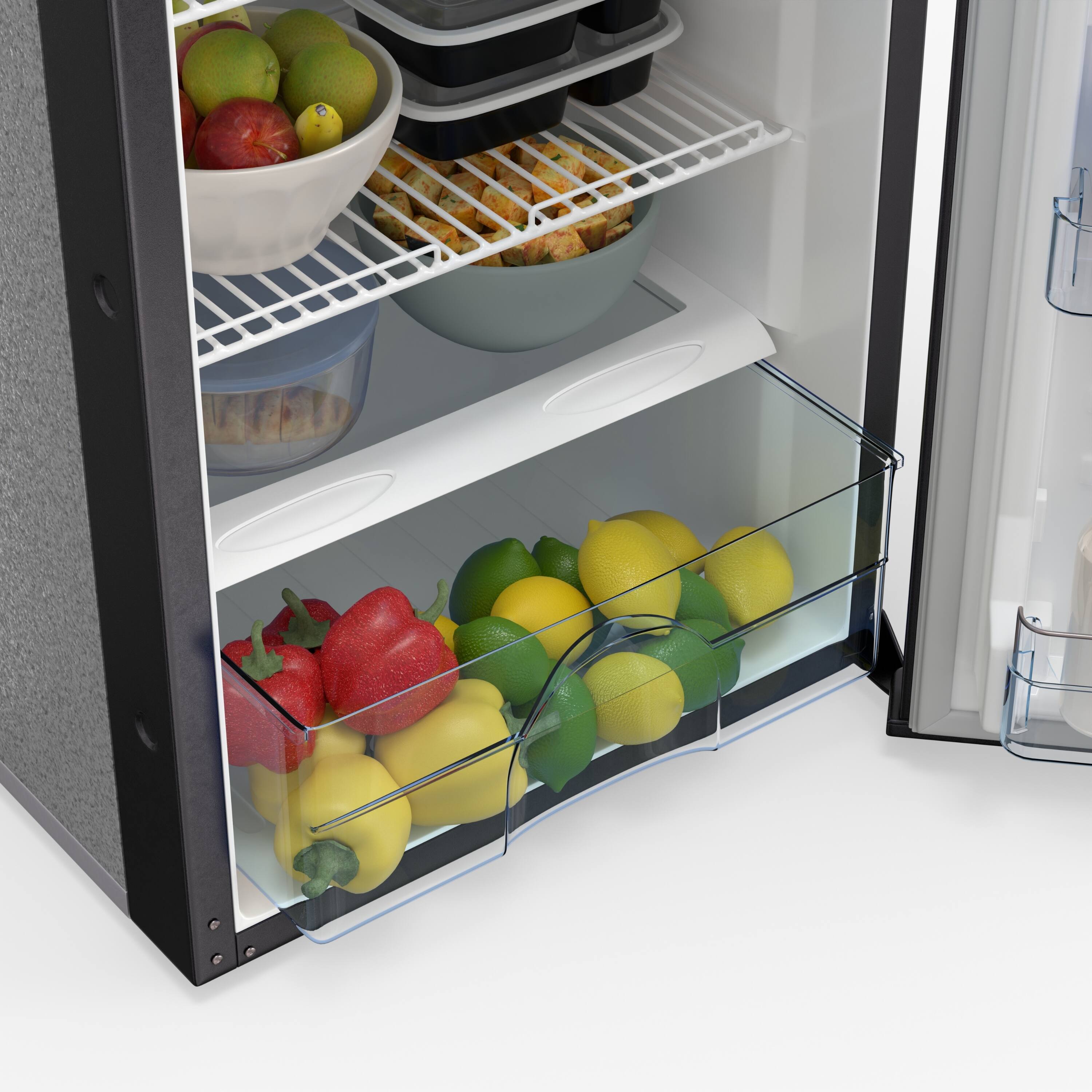 Alt View 1. Conserv - Conserv 12V/DC Refrigerator Freezer 10 Cu. Ft. Built-in RV OFF-GRID DORMS 2 Reversible Doors - Stainless Steel - Stainless.