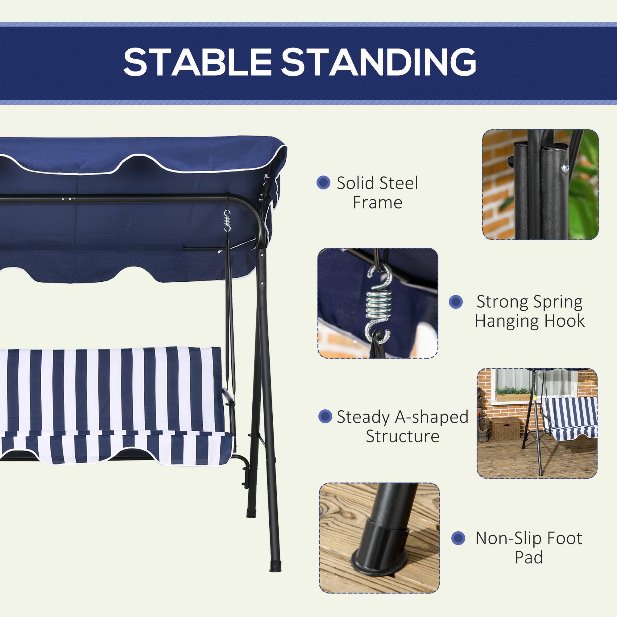 STABLE STANDING

- Solid Steel Frame
- Strong Spring Hanging Hook
- Steady A-shaped Structure
- Non-Slip Foot Pad