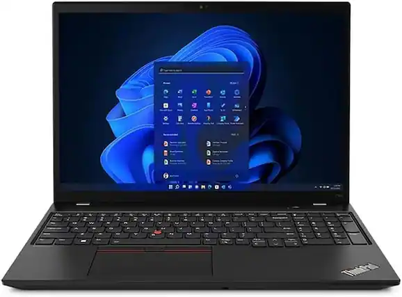 Front. Lenovo - Lenovo ThinkPad P16s Laptop: 16" FHD, Core i7-1260P, 32GB, 512GB, W 11 P - Black.