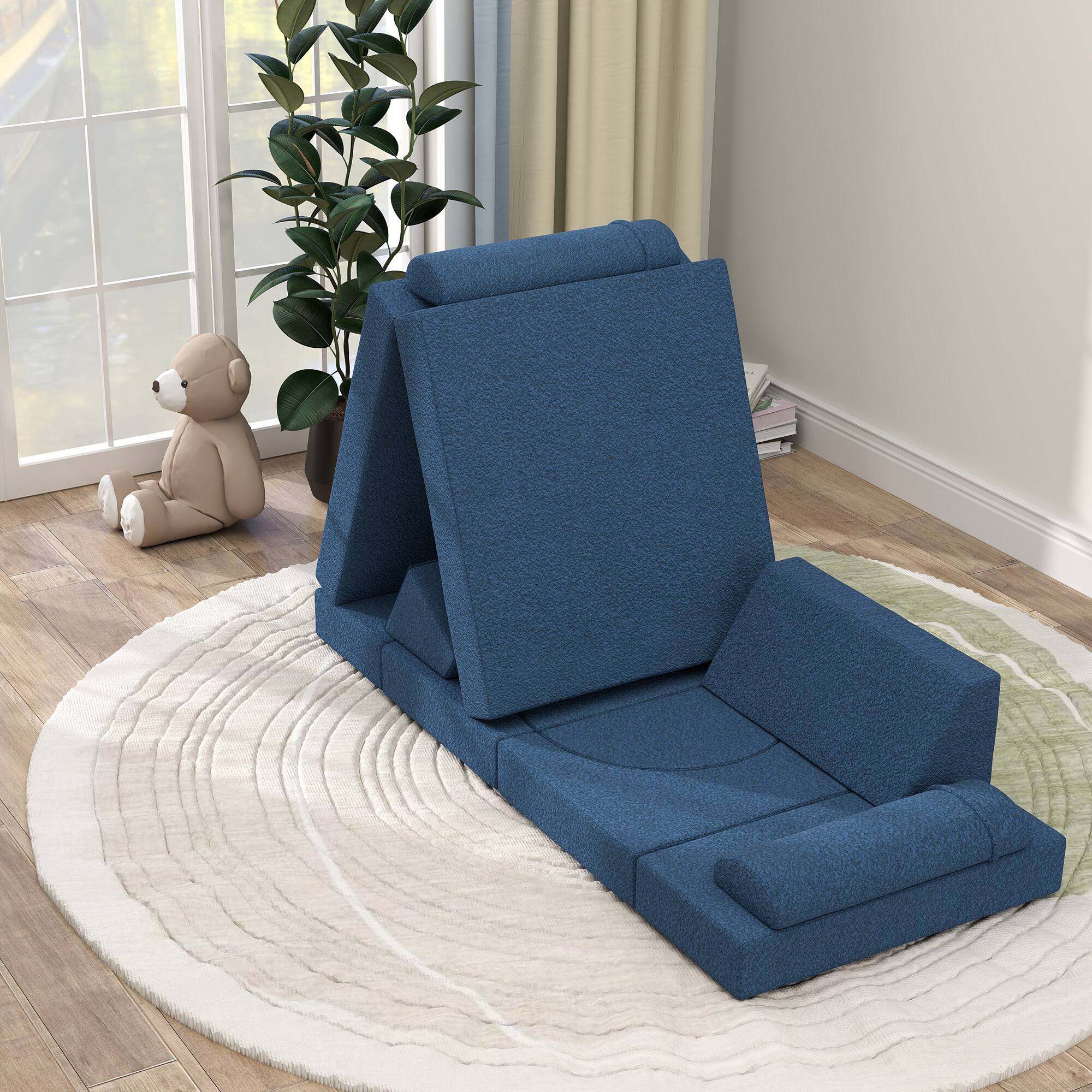 Alt View 5. Qaba - 12 Pcs Foam Climbing Blocks, Climbing Toys for Toddlers, Indoor Soft Play Equipment, Boys and Girls.