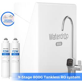 Waterdrop - X8-PRO Reverse Osmosis Water Filter Extar F2W-2 Filters - White