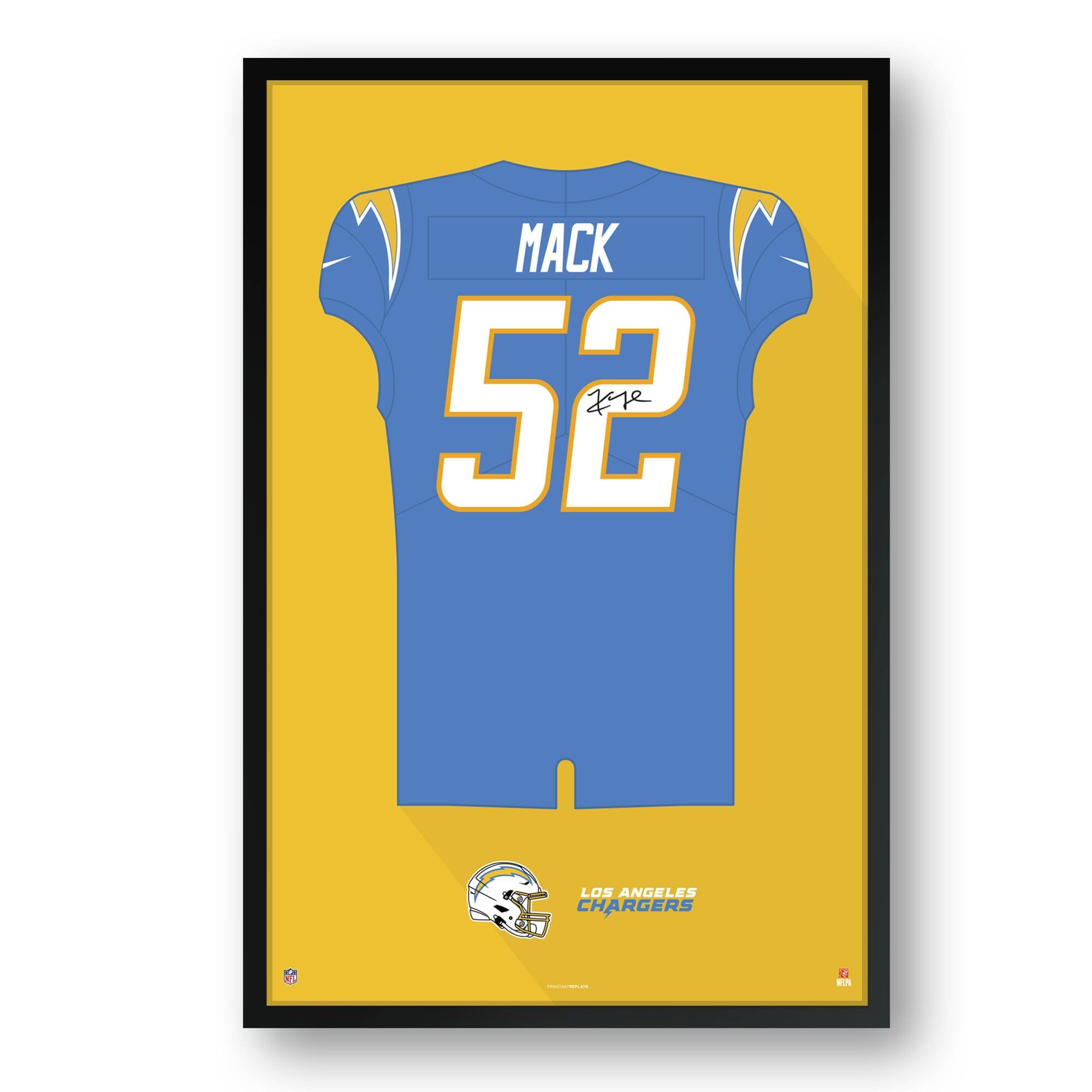 Khalil Mack Los Angeles Chargers 14" x 20" Home Jersey Framed Art Print