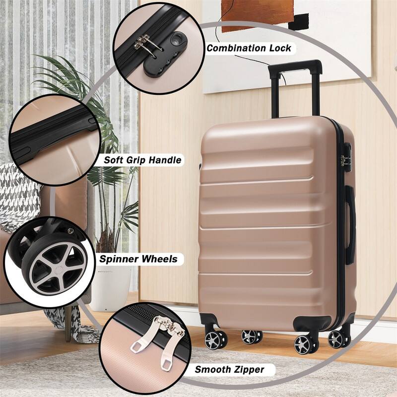 Combination Lock  
Soft Grip Handle  
Spinner Wheels  
Smooth Zipper