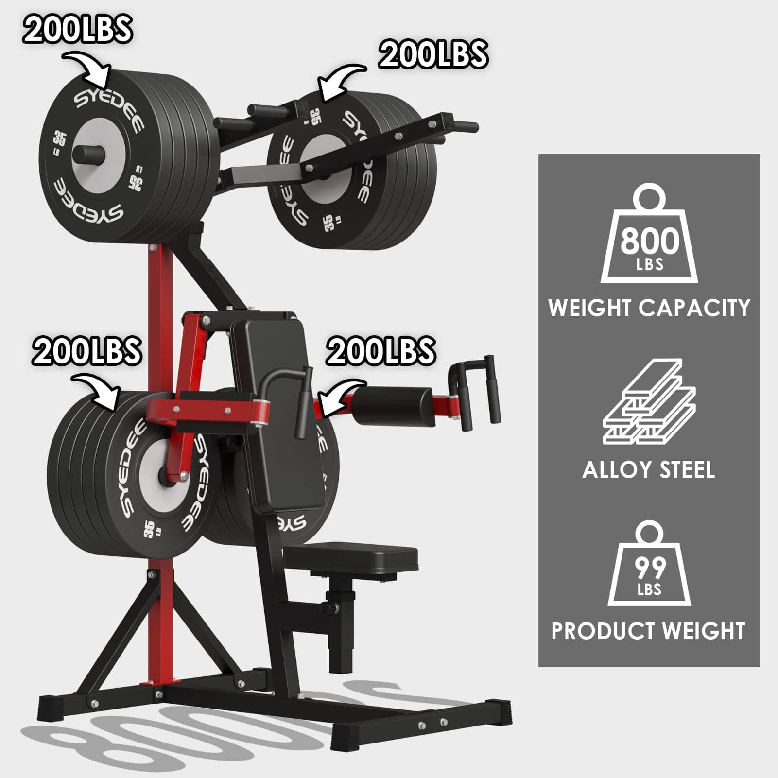 Syedee Plate Loaded Deltoid and Shoulder Press Machine, Lateral