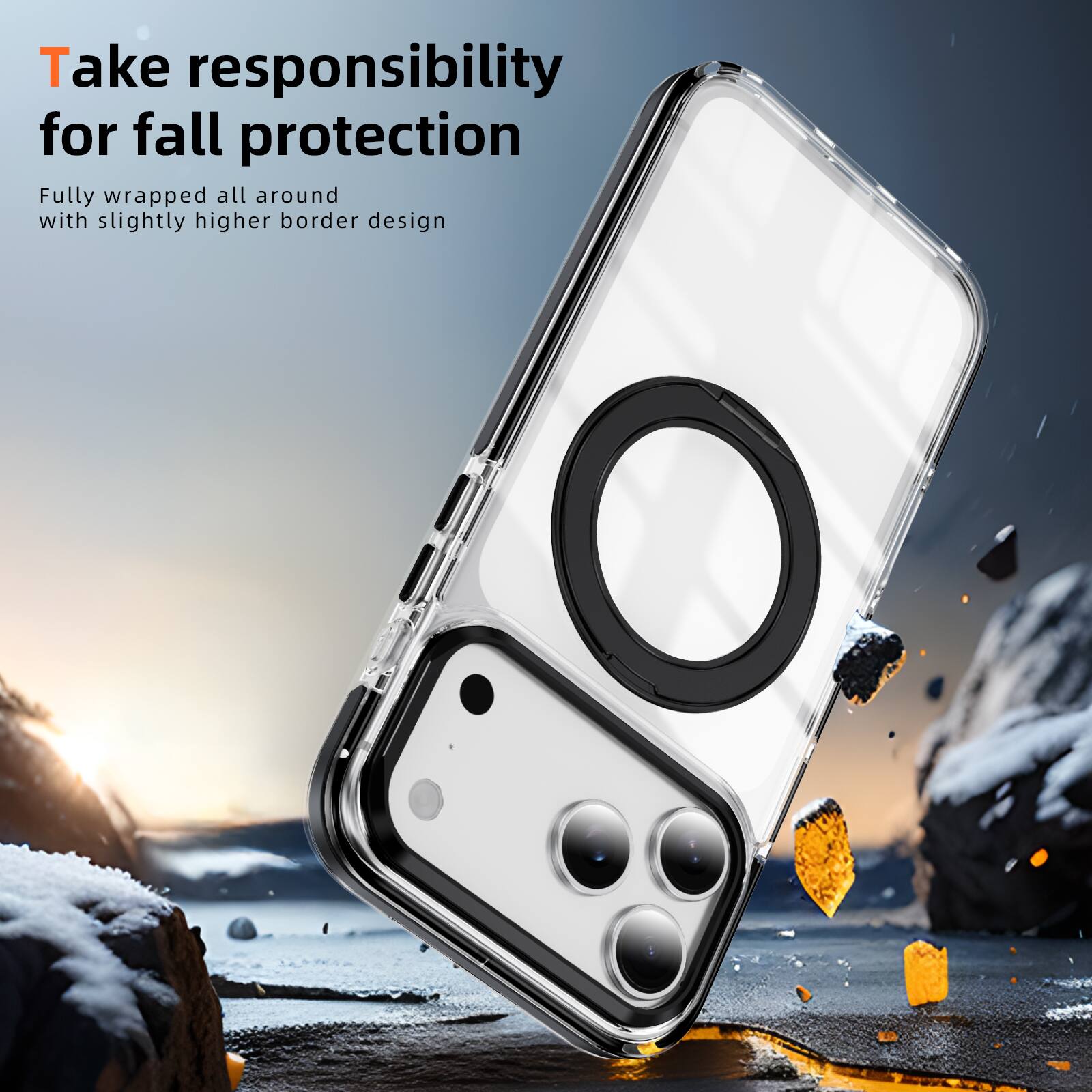 Take responsibility for fall protection  
Fully wrapped all around with slightly higher border design
