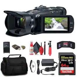 Canon - Vixia HF G70 UHD 4K Camcorder + 64GB Memory Card + Bag + More