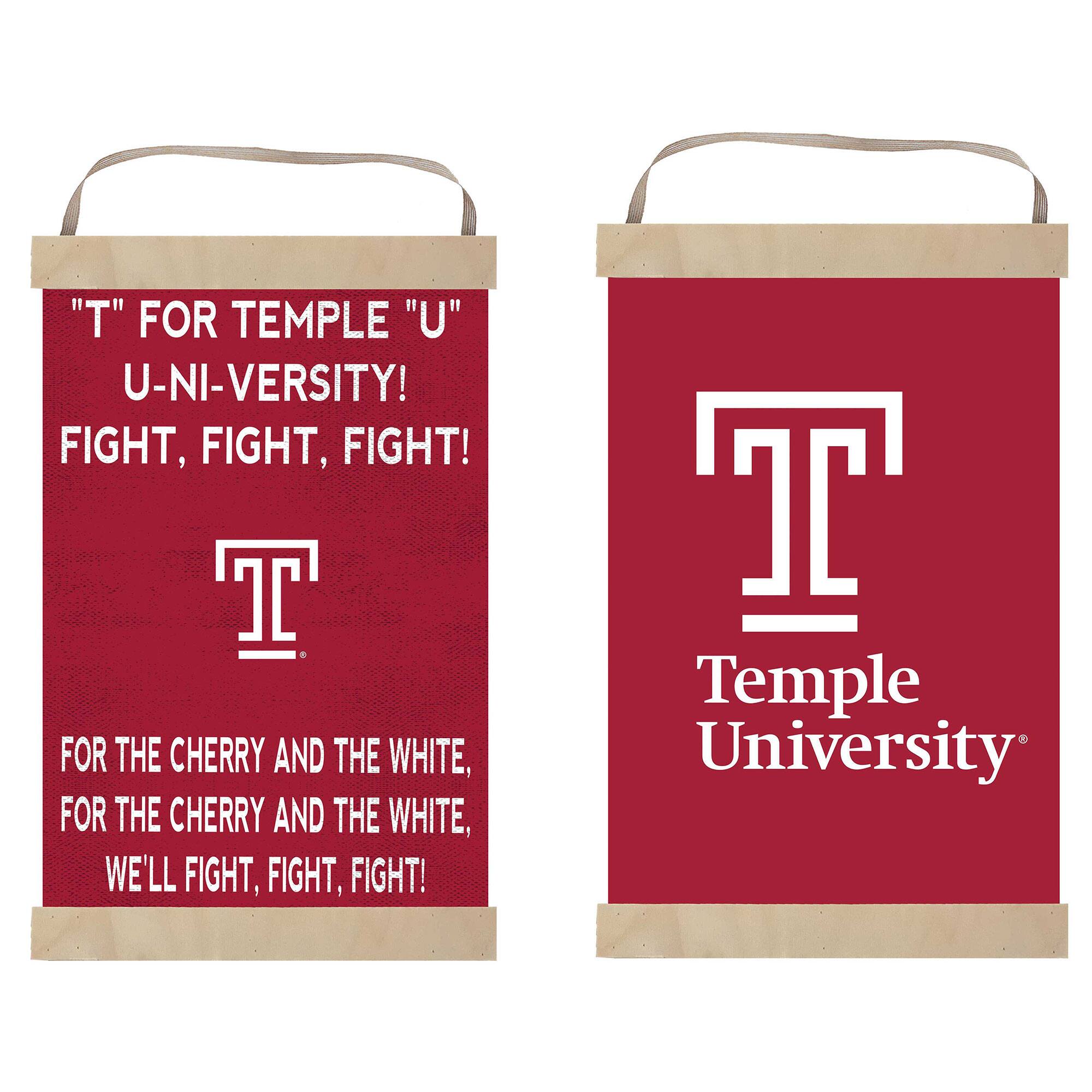 "T" FOR TEMPLE "U"  
U-NI-VERSITY!  
FIGHT, FIGHT, FIGHT!  

FOR THE CHERRY AND THE WHITE,  
FOR THE CHERRY AND THE WHITE,  
WE'LL FIGHT, FIGHT, FIGHT!  

Temple University