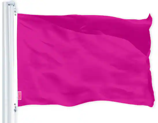 Front. G128 - 2x3 ft LiteWeave Pro 150D Polyester Flag — Dye-Sublimated with Brass Grommets, Indoor/Outdoor. - pink.