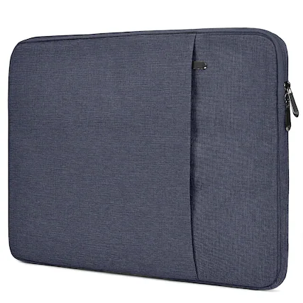 Front. Vena - Laptop Sleeve 15.6 Inch Padded MacBook Carrying Case, Water Resistance Protective Cover w/Pouch for Lenovo HP Dell, Blue - Blue.