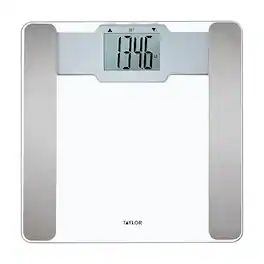 Taylor - Digital Glass & Stainless Steel Body Composition Scale - Clear