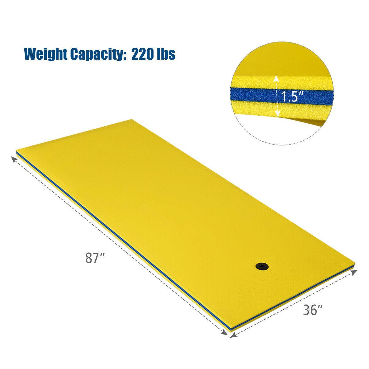 Weight Capacity: 220 lbs  
1.5"  
87"  
36"