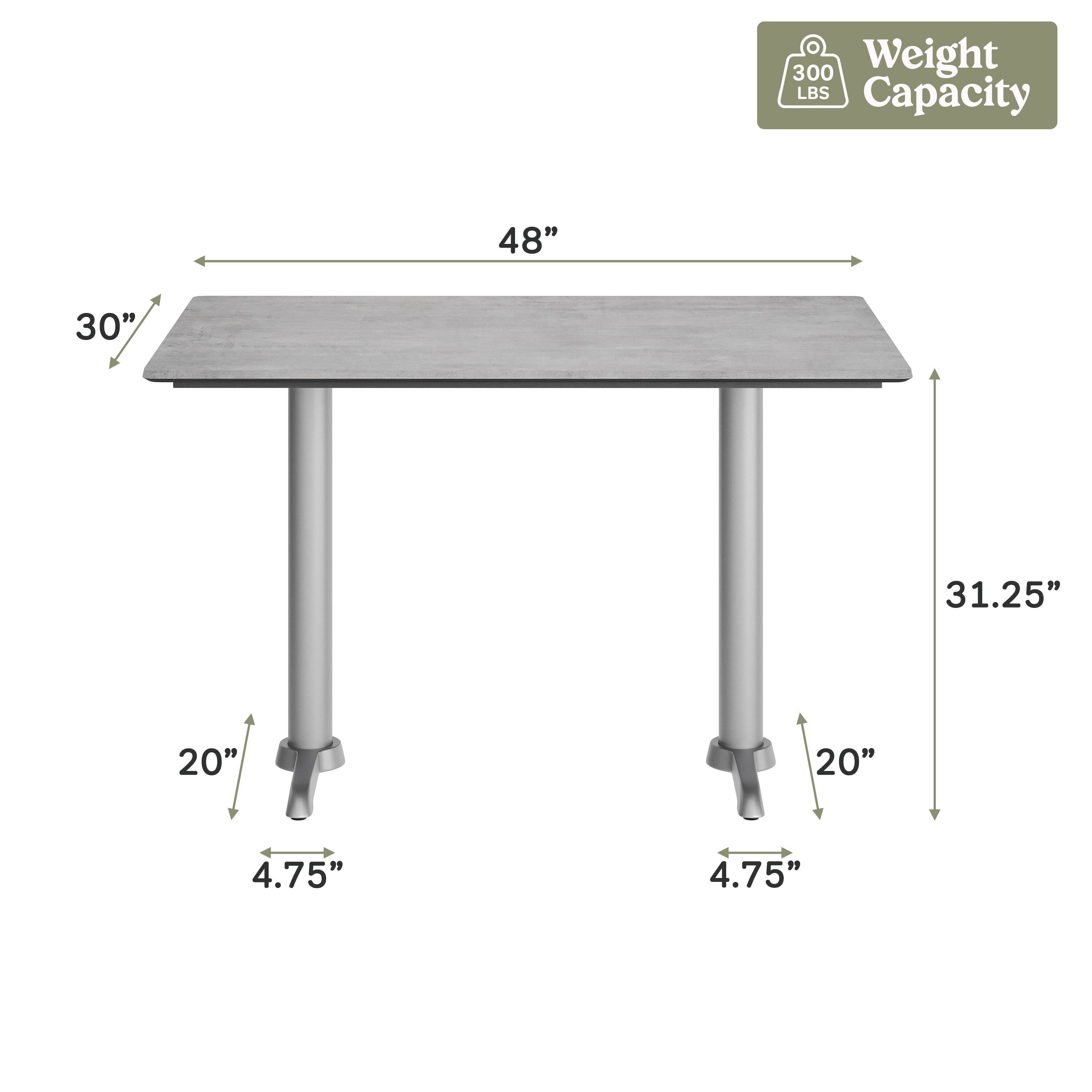 300 Weight LBS Capacity

48"  
30"  
31.25"  
20"  
20"  
4.75"  
4.75"
