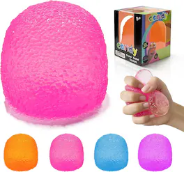 Link - Link Stress Balls-Gumdrop Squishy Super Solid Squeeze Ball - Pink