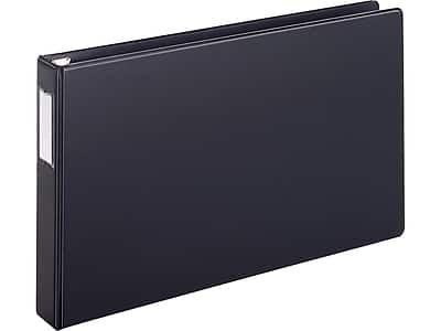 Front. Cardinal - Premier Easy Open Heavy Duty 1 1/2" 3-Ring Non-View Binders, D-Ring - Black.