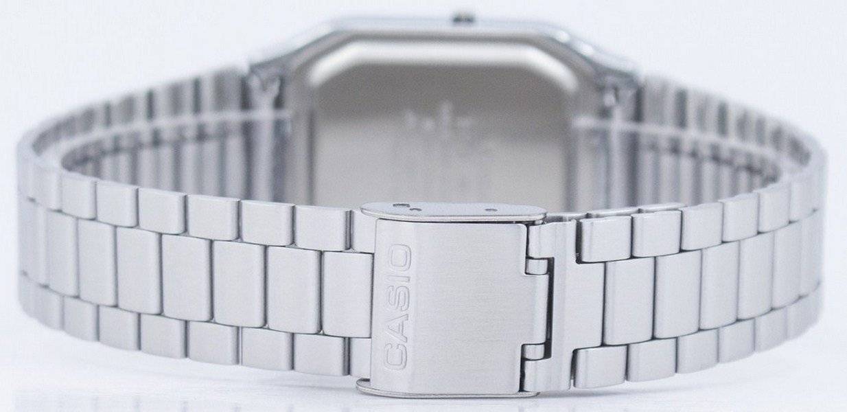 Alt View 1. Casio - Quartz Analog Digital AQ-230A-1DHDF Unisex Watch Dual Time Alarm Stopwatch - Silver.