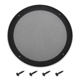Unique Bargains - Speaker Grill Mesh Cover, Metal Subwoofer Grill Guard Protector ABS Frame for Car Audio, 4 Screws Included - Black Silver