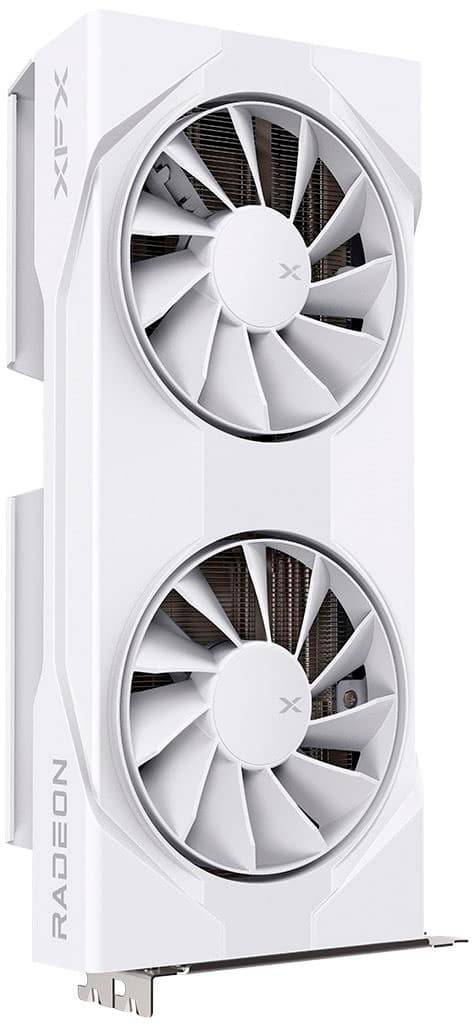 XFX - Swift AMD Radeon RX 9060XT OC Gaming Edition 8GB GDDR6 PCI Express 5.0 Gaming Graphics Card - White - Front_Zoom