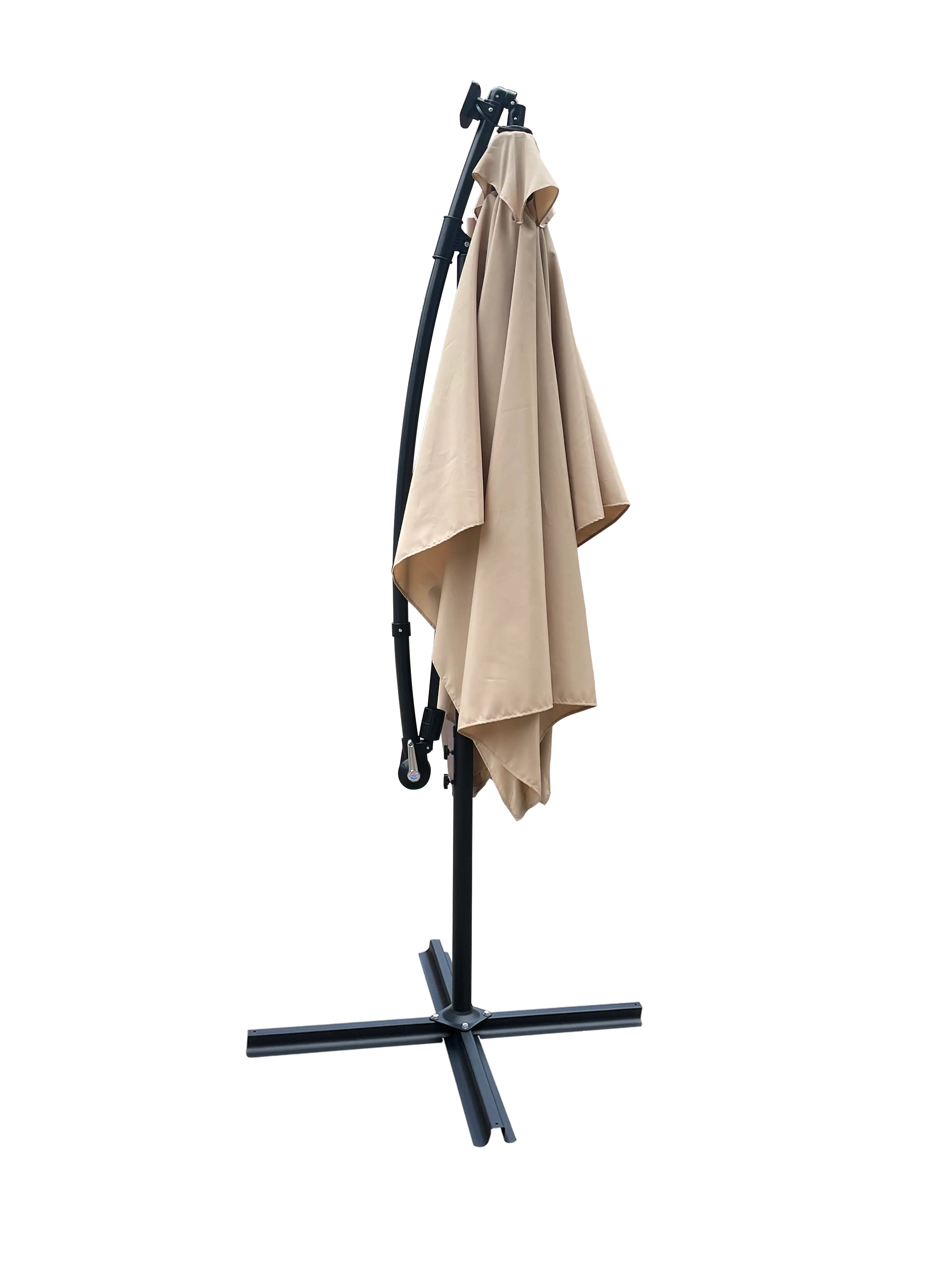 Alt View 1. Loheer - Loheer Rectangular Patio Umbrella Solar Lighted Outdoor Sun Shade with Crank Lift and Cross Base for Deck.
