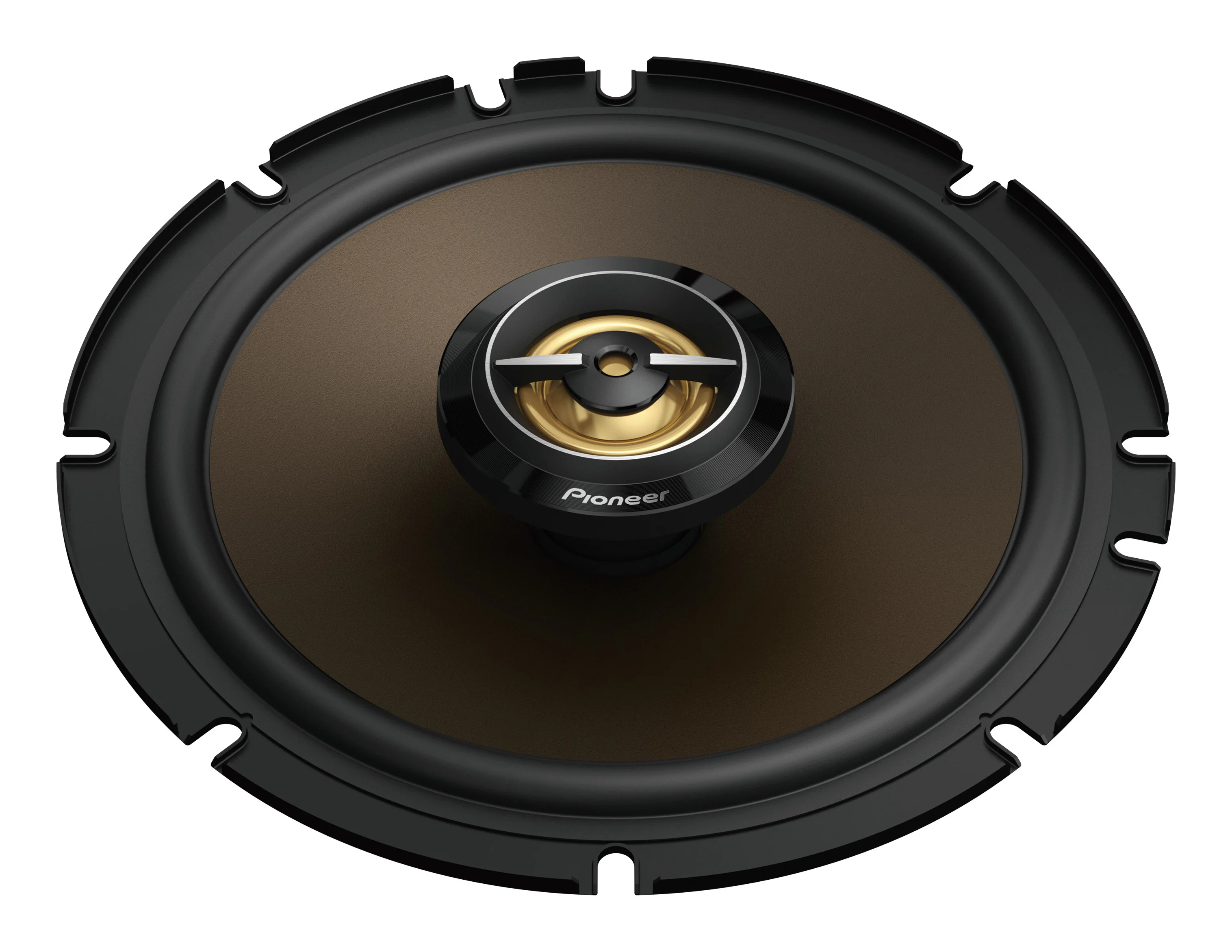 Front. Pioneer - 6-1/2" 2-way Car Speakers Aramid Fiber-reinforced IMPP cone (Pair) - Black.