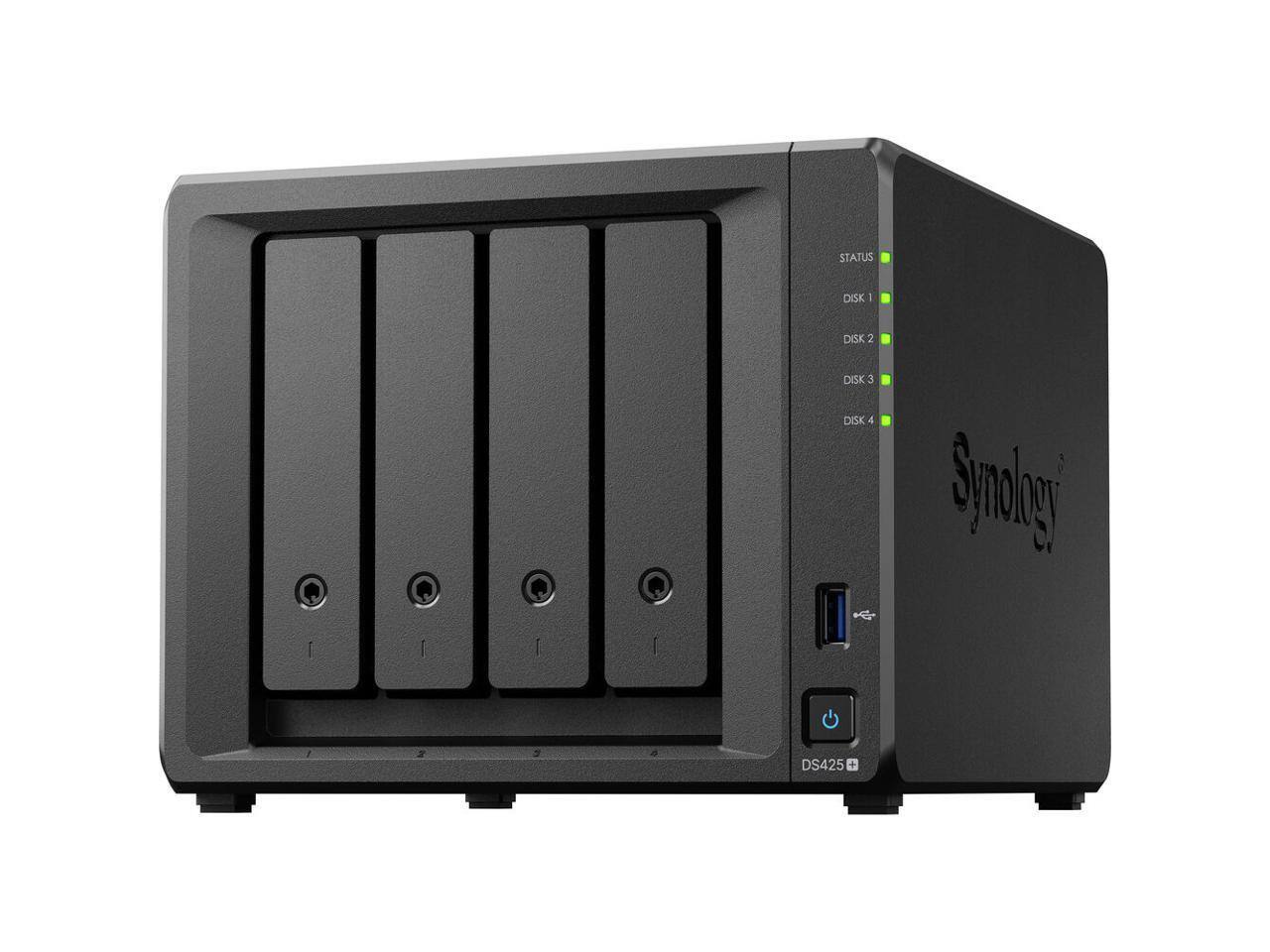 Synology - 4-bay DiskStation DS425+ (Diskless) - Black