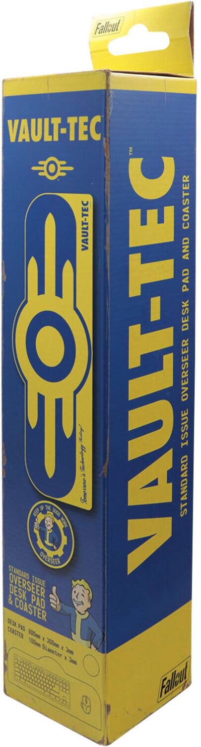 VAULT-TEC™  
STANDARD OVERSEER ISSUE DESK PAD & COASTER  
DESK PAD 800mm x 300mm  
COASTER 100mm Diameter x 3mm  
Fallout