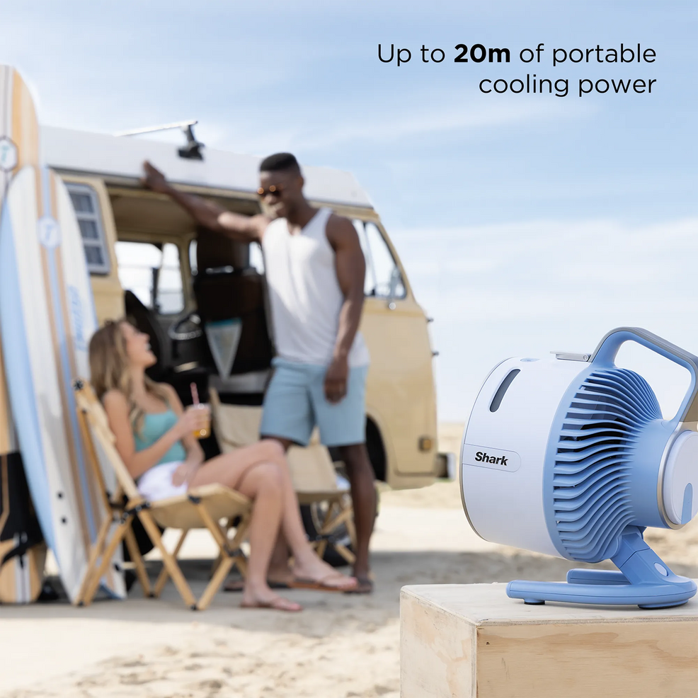 Up to 20m of portable cooling power  
Shark