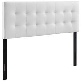 Lily Upholstered Vinyl King Headboard by Modway - White