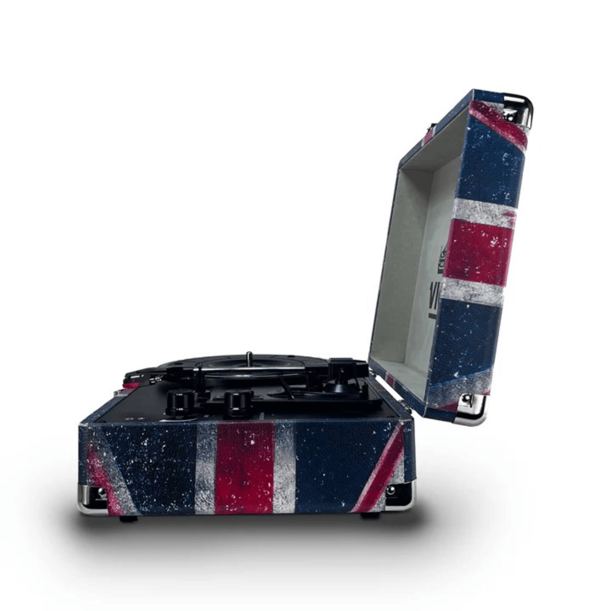 Left. Victor Audio - Metro Plus Portable Dual Bluetooth Suitcase Turntable - UK.
