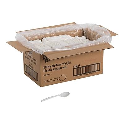 P21 Ccn Medium Weight PSM21 White Plastic Soupspoons 1000 PCS 78731 3074 1000 0 20