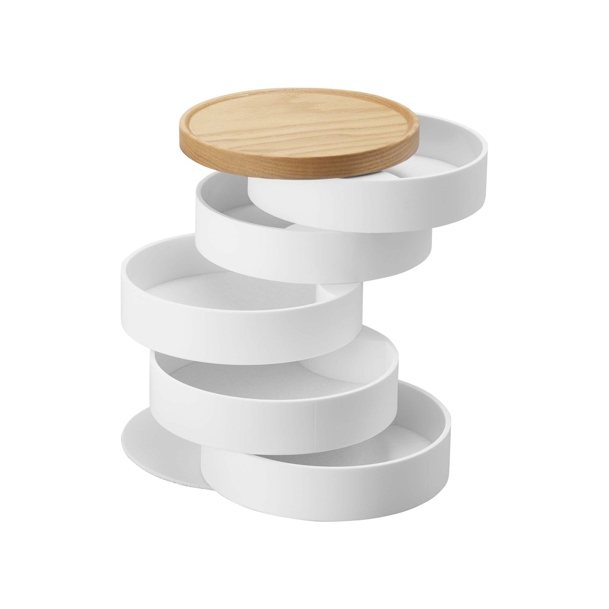 Alt View 2. Yamazaki Home - Stacked Jewelry Organizer - White.