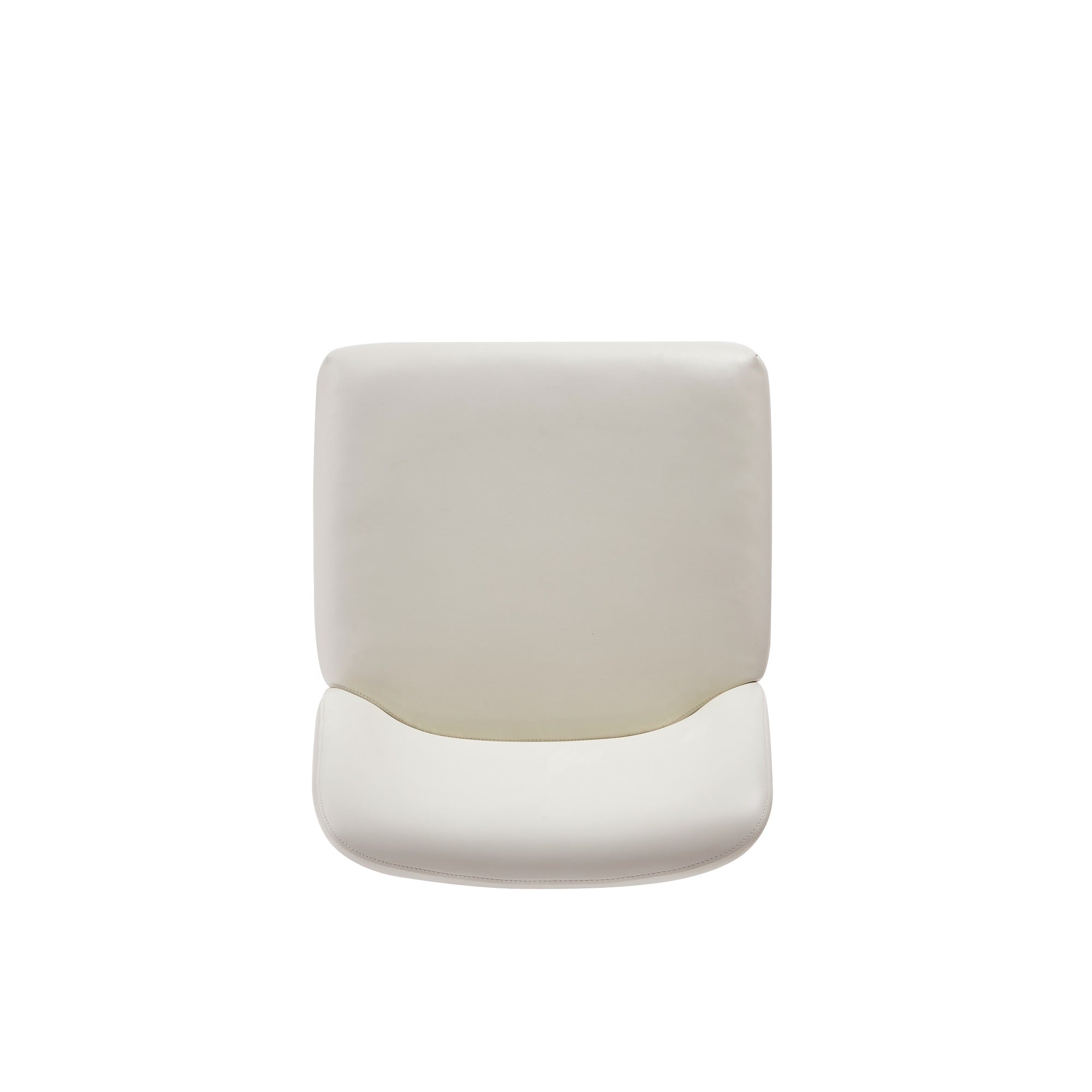 Alt View 4. Manhattan Comfort - Serena Modern Metal Vegan Leather Dining Chair - Set of 2 - Ivory.