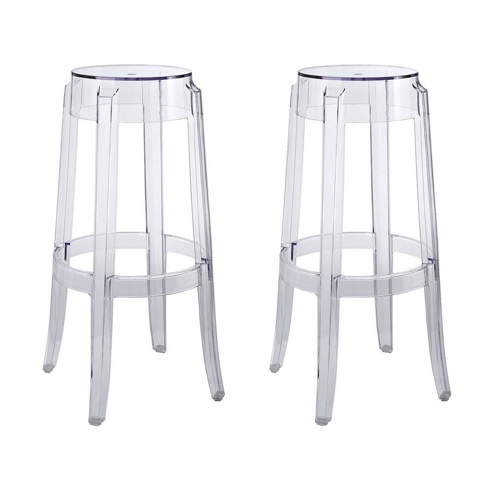 Modway - Casper Bar Stool Set of 2 - Clear