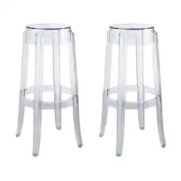 Modway - Casper Bar Stool Set of 2 - Clear