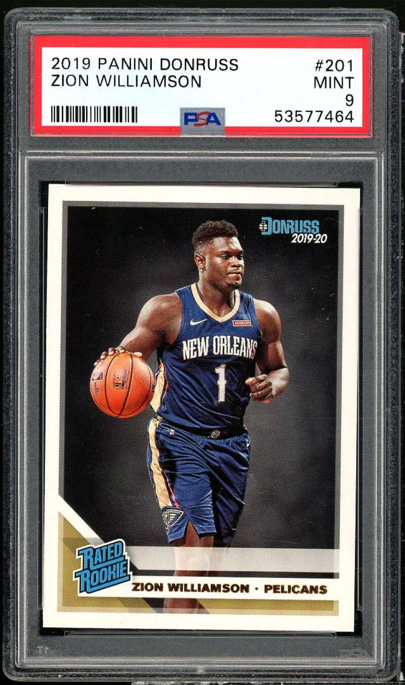 Zion Williamson Rookie Card 2019-20 Panini Donruss #201 PSA 9