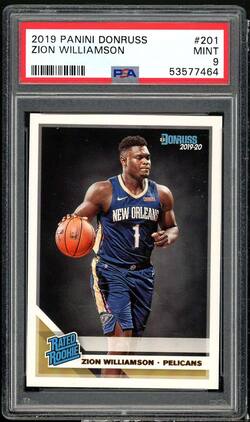 Zion Williamson Rookie Card 2019-20 Panini Donruss #201 PSA 9