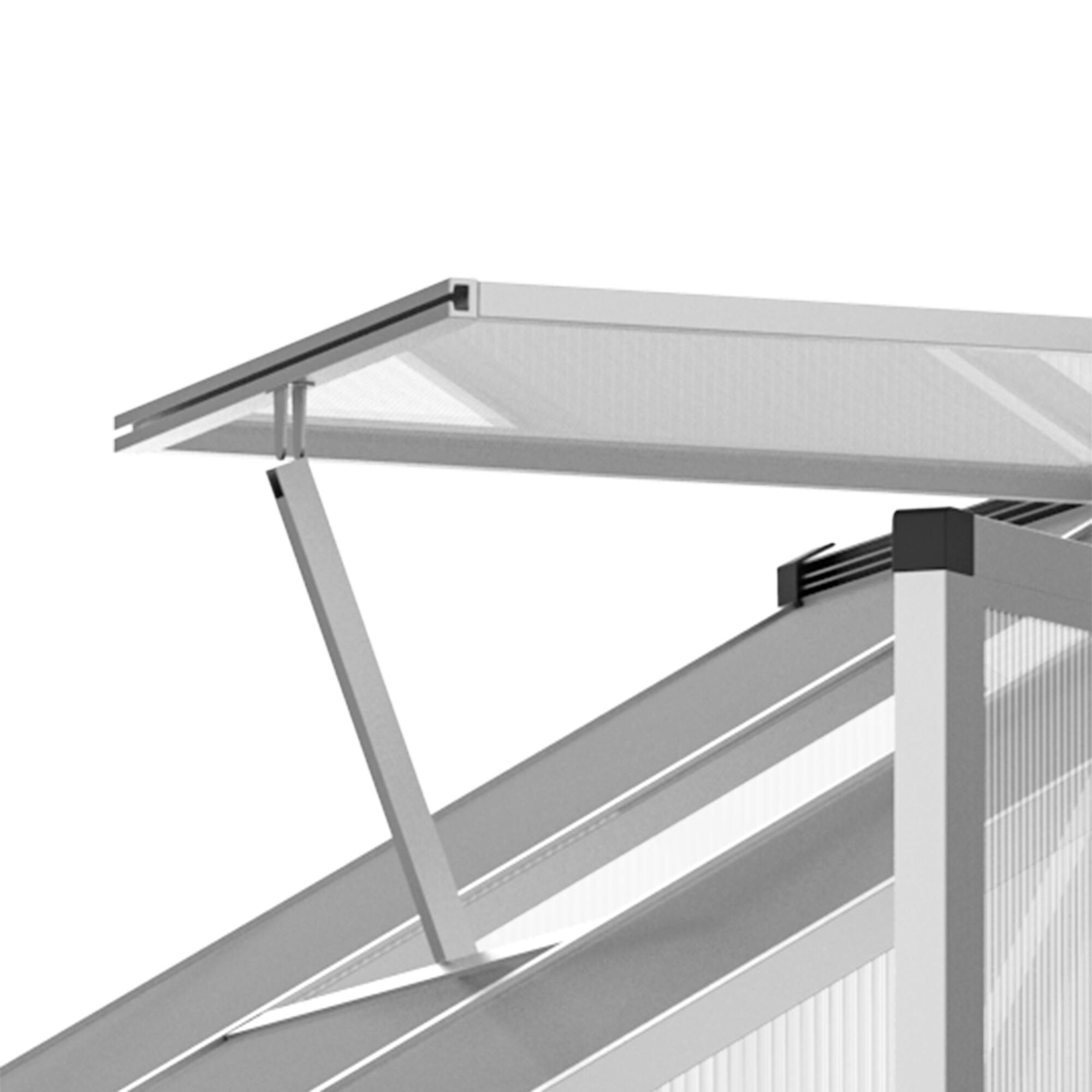 Alt View 7. Outsunny - 6' x 6' Greenhouse for Outdoors, Polycarbonate Greenhouse with Rain Gutter and Roof Vent.