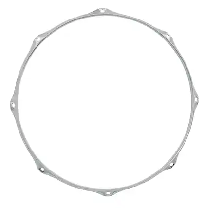 Front. Gibraltar Hardware - 18" 8 Lug Batter Hoop, 2.3mm Heavy Duty Chrome Drum Hoop for Floor Toms, Delivers Consistent Shape & Even Tension.