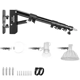 Neewer - Wall Mount Boom Arm for Studio Lighting - Adjustable 22-46" Arm for Softbox, Strobe & Ring Light