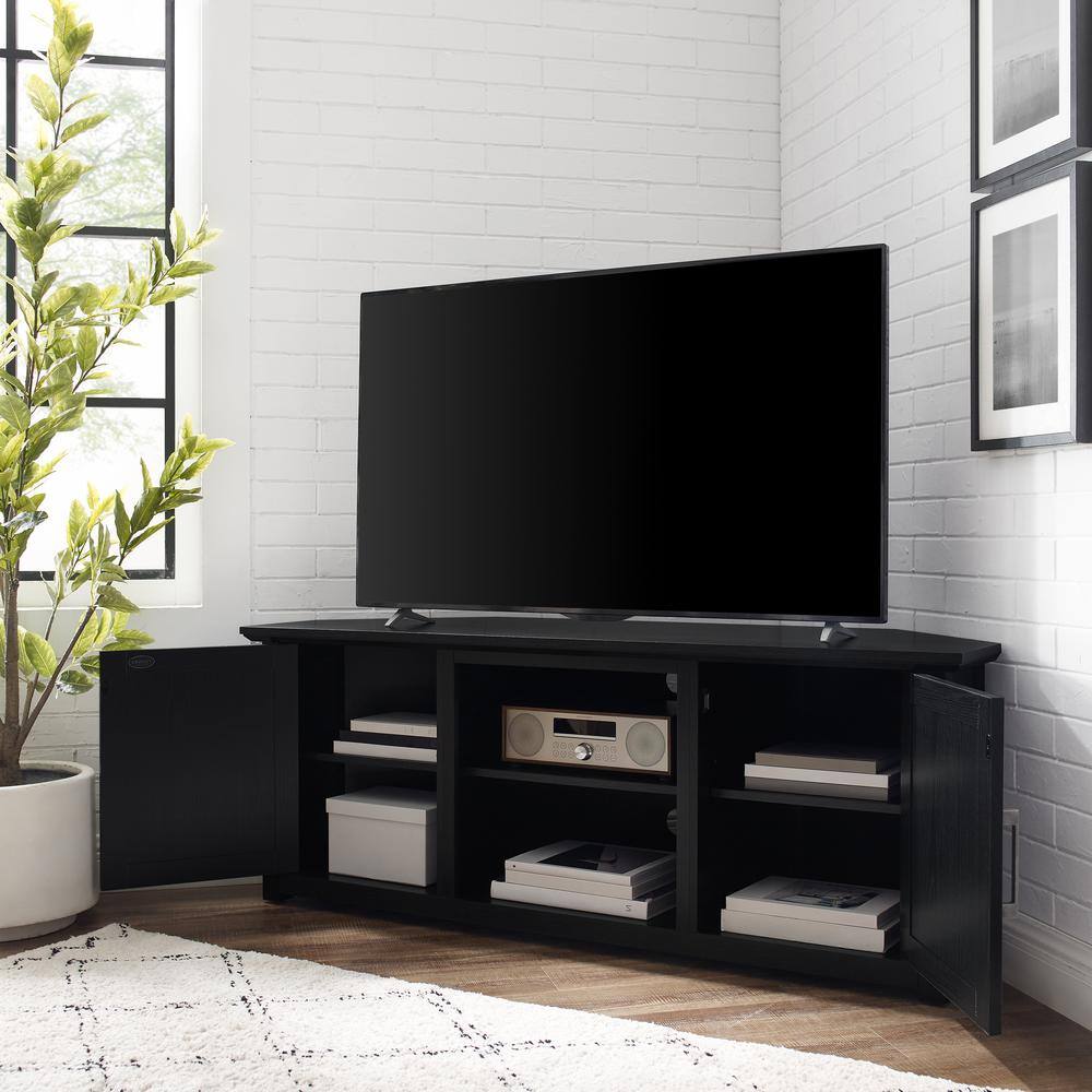 Alt View 4. Crosley Furniture - Camden Corner Tv Stand For 65+ Inch Tv - Black.