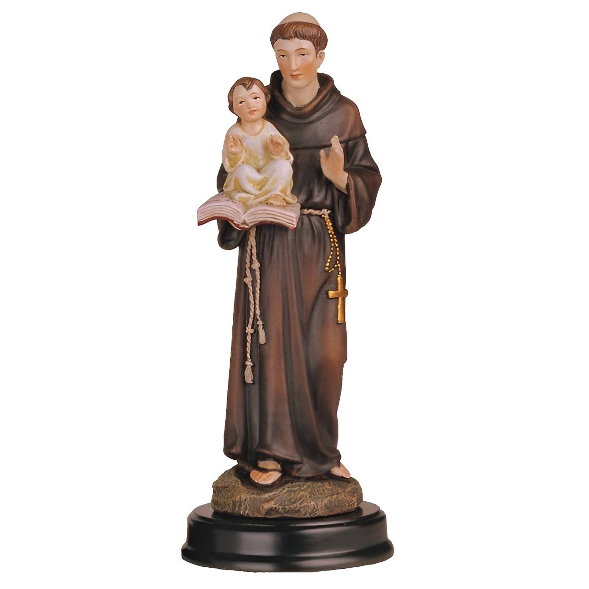 FC Design - 5"H Saint Anthony Holding Child Jesus Anthony of Padua Holy Figurine Statue Desk Tabletop Home Decor Gift - Multi-Color