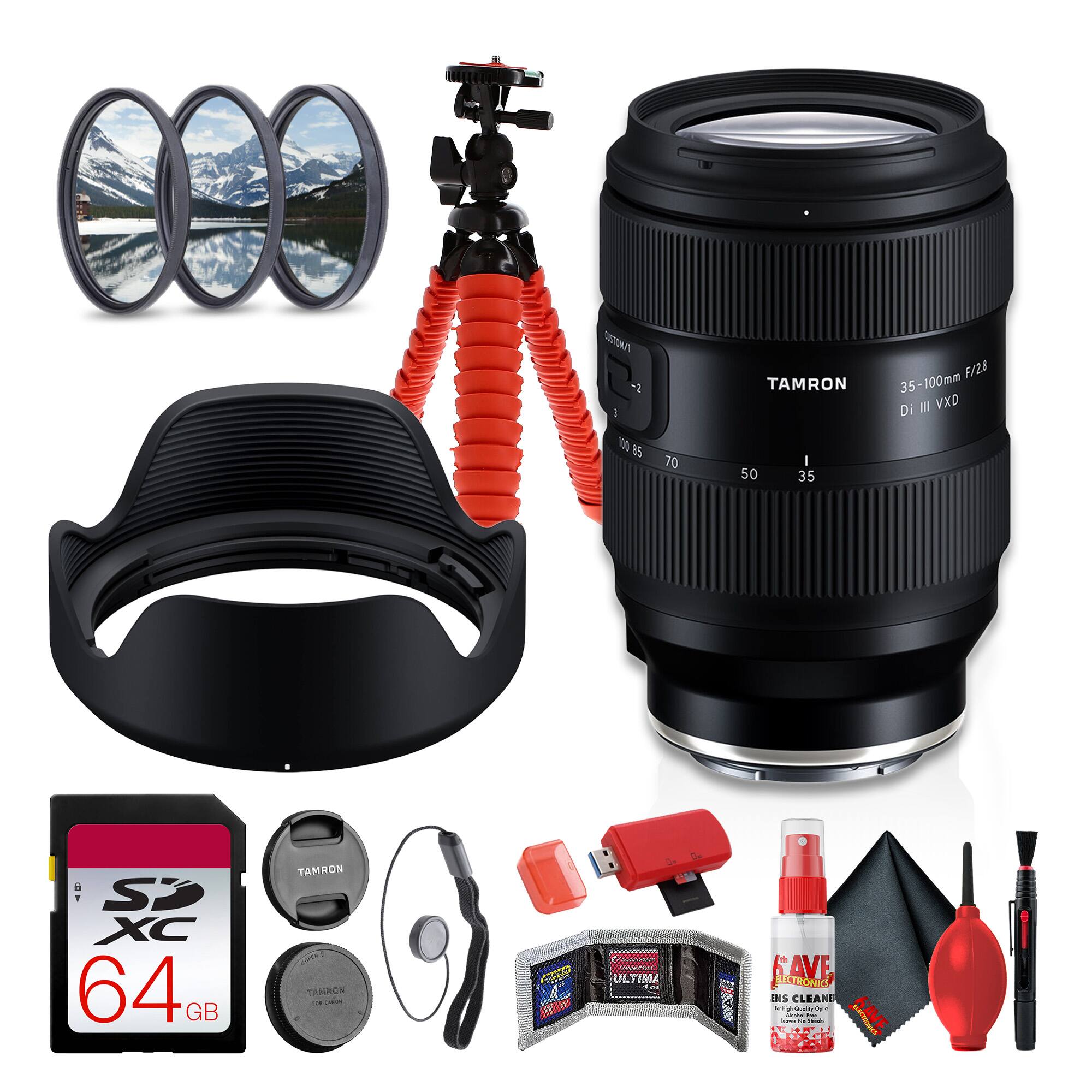 Bundle - Tamron - 35-100mm f/2.8 Di III VXD Lens for Sony E - Black