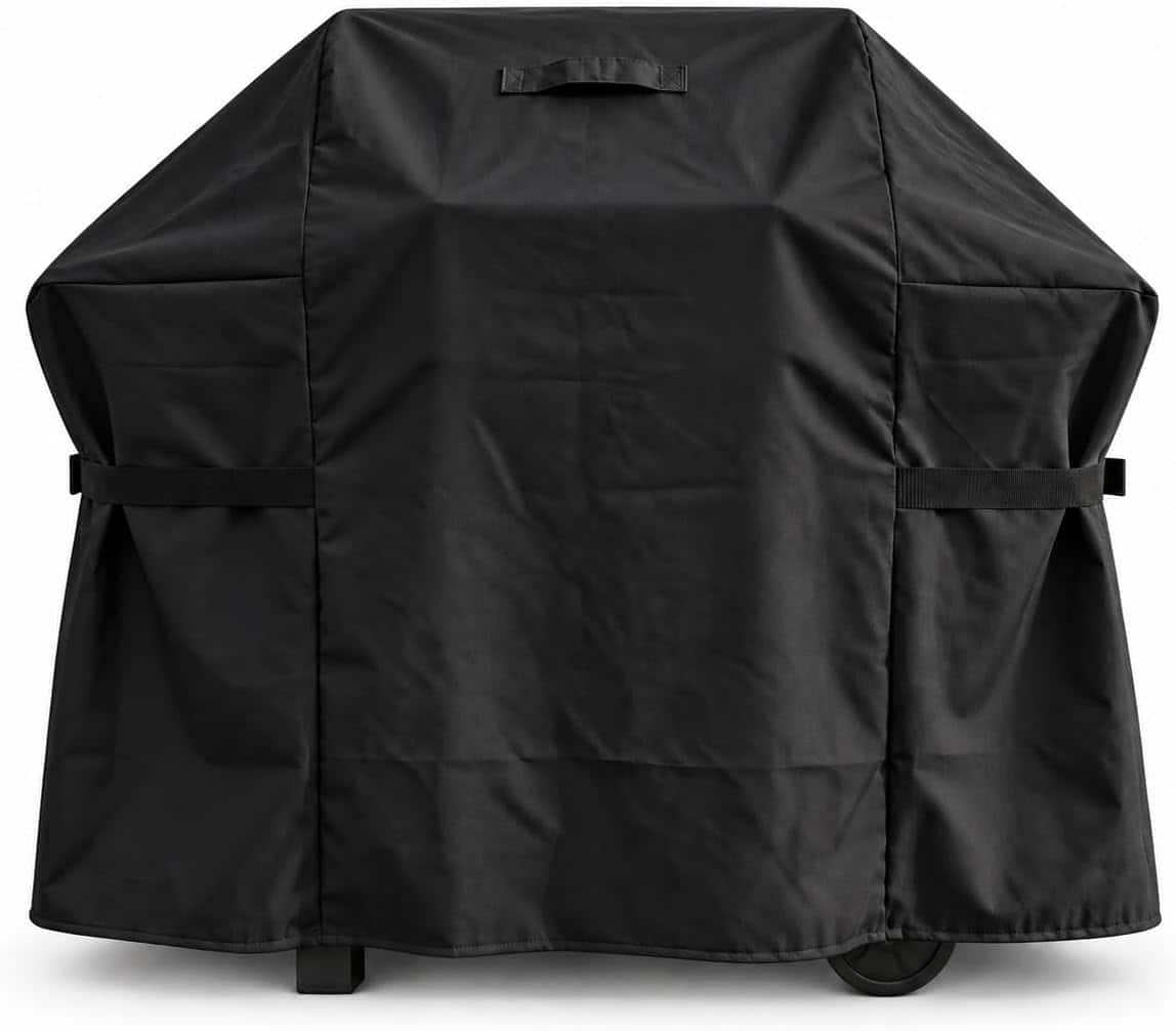 KHOMO GEAR - Grill Cover 30 Inch Waterproof, Heavy Duty BBQ Gas Grill Cover with Air Vents and Tool Pocket - 30"W x 26"D x 43"H - Black