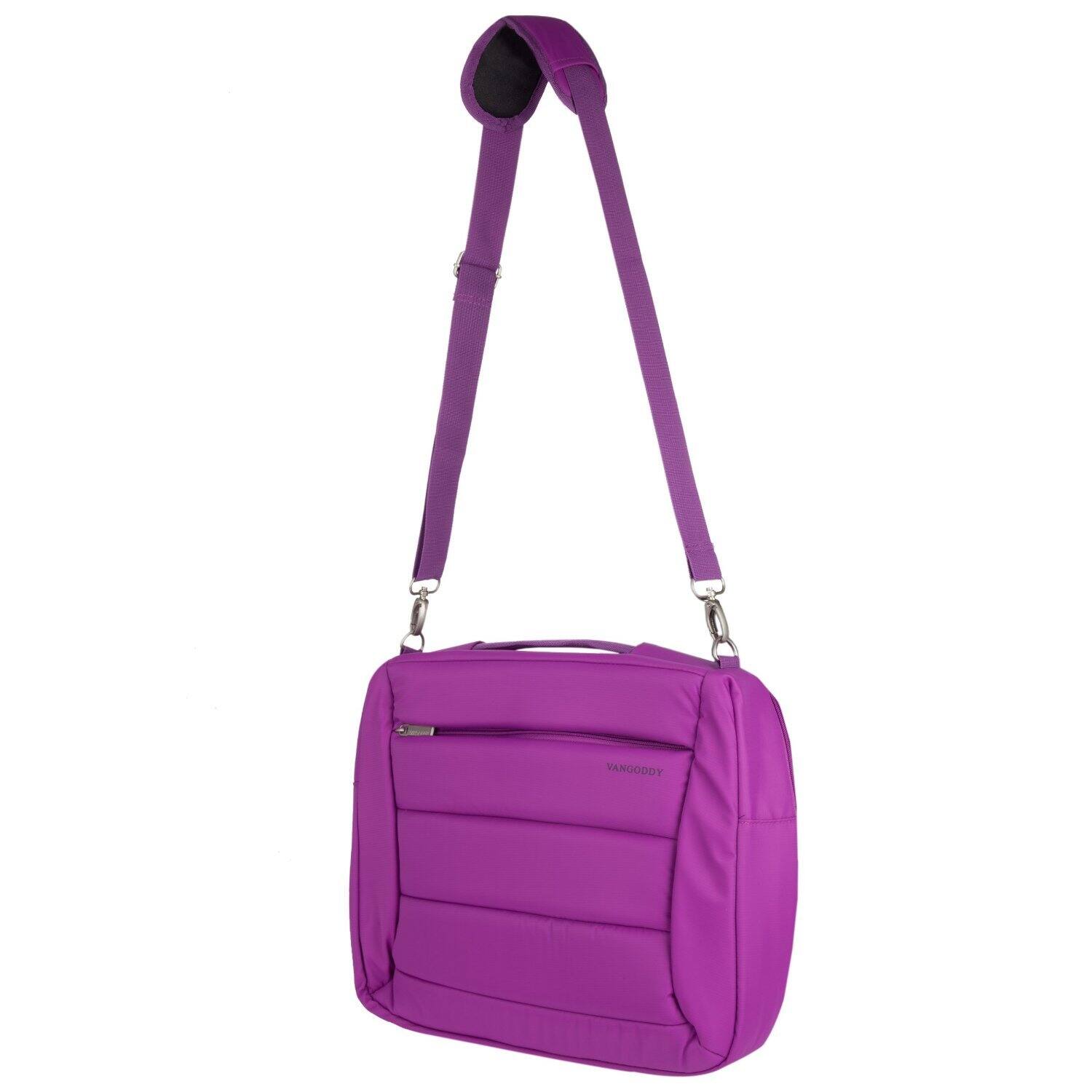 Alt View 9. Vangoddy - 3-in-1 Padded Laptop Bag Messenger Backpack Briefcase Bonni 15-15.6" Laptops Tablets - Purple.
