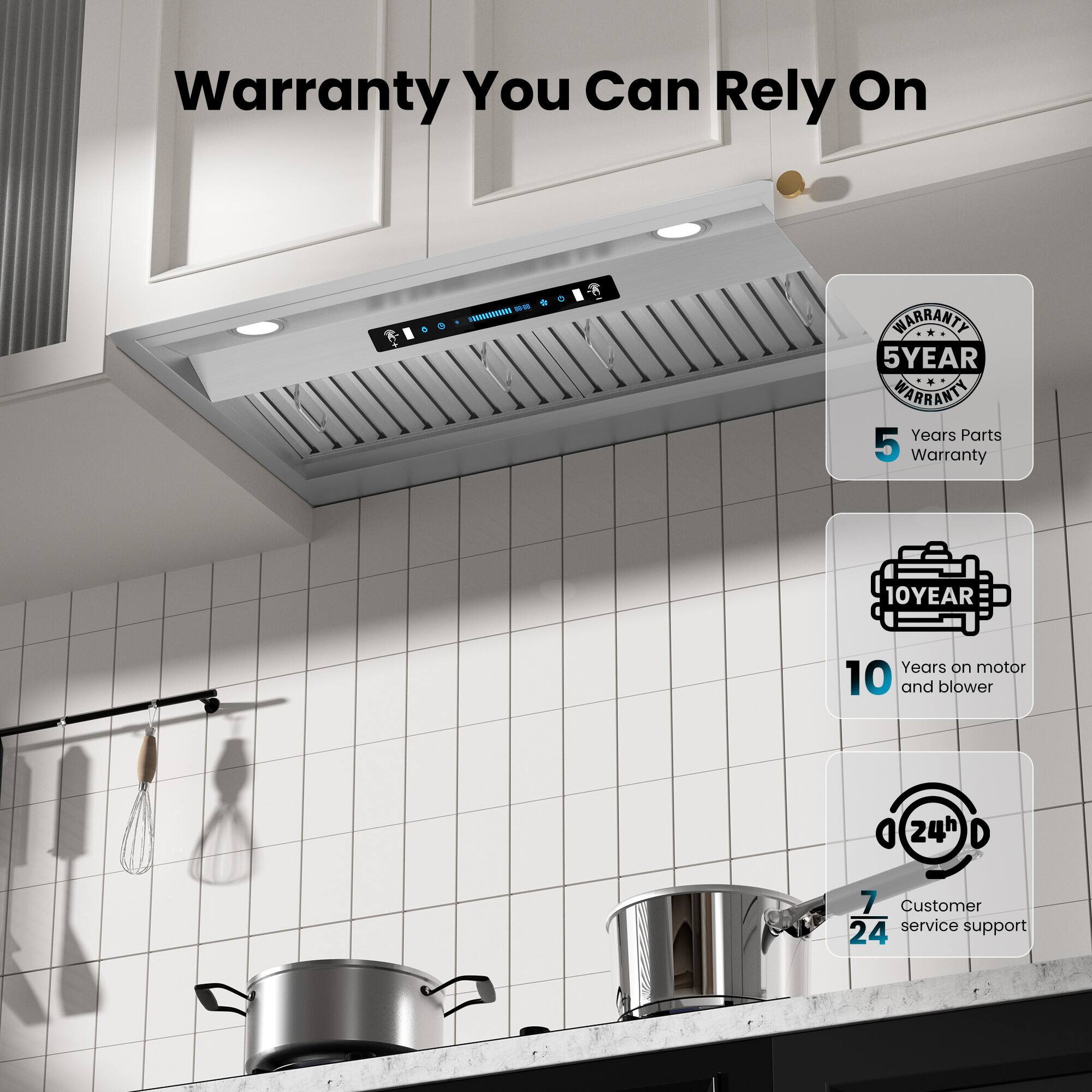 Warranty You Can Rely On

- 5 Year Warranty
  - 5 Years Parts Warranty

- 10 Year Warranty
  - 10 Years on motor and blower

- 24/7 Customer service support