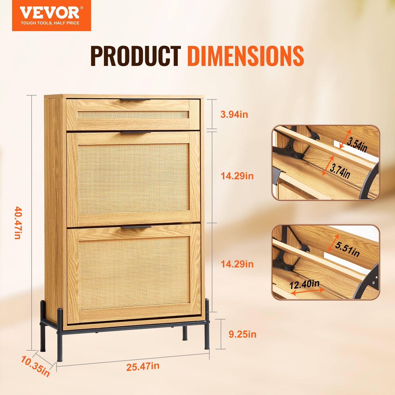 VEVOR TOUGH TOOLS HALF PRICE

PRODUCT DIMENSIONS

- Height: 40.47in
- Width: 14.29in
- Depth: 10.35in
- Drawer Height: 3.94in
- Drawer Width: 14.29in
- Drawer Depth: 25.47in
- Drawer Front Height: 3.54in
- Drawer Front Width: 3.74in
- Drawer Front Depth: 5.51in
- Drawer Front Width: 12.40in
- Drawer Front Depth: 9.25in